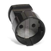 Штепсельное гнездо б/з черное 10 А 250В А0115