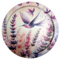 Поднос сервировочный жестяной  Птица  310 310 17мм ID10095