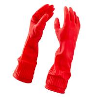 .Перчатки хозяйственные латексные красные удлин манжета, разм.L ПОЛИТЕХ