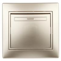 Выключатель, 10А-250В, IP20, СУ, Plano, шампань1-101-04