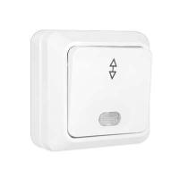 Выкл 1-кл. ОП  ОЛИМП  проходной 10А бел. с индик.(О0125)