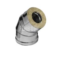 Сэндвич-колено 135° (430 0,5 мм + нерж.) ф115х200 Ferrum