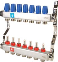 Коллектор в сборе MVI MS.507.06 с расходомерами нерж. 7 вых 