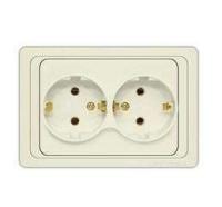 Розетка 2-м. СП  ВАЛЕРИ  16А с з сл.кость.(В0128)