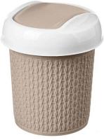 Контейнер для мусора 1л "Velvet" круглый (бежевый)
