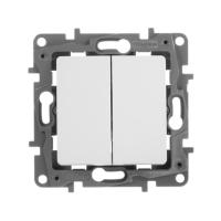 Переключатель 2кл СП ETIKA бел 672212