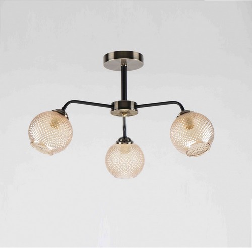 Люстра потолочная 12148 3AB+BK AMB