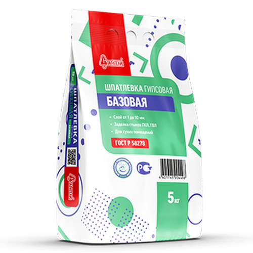 Шпатлевка гипсовая Базовая  Старатели  5кг (подходит для стыков ГКЛ)