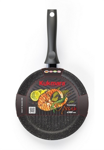 Сковорода-гриль 260 60-м с ручкой АП (темный мрамор) сгрмт260а