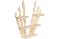 Полка настенная, V-образная, трехъярусная 67 55 10 см  Банные штучки  (5)