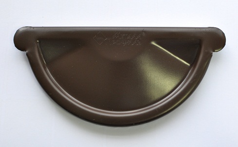 Заглушка желоба ф125мм коричневый (RAL8017) ВЕГАСТОК