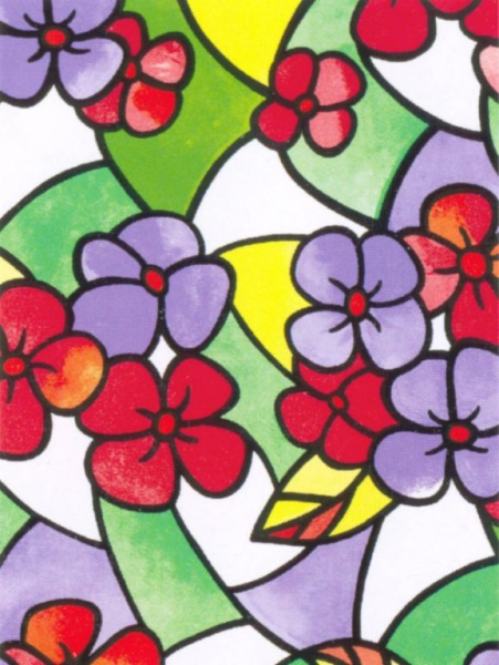 Пленка самоклеящаяся 0,45 8 м  РС004 витраж цветной