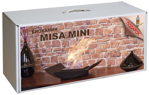 Набор-биокамин Misa Mini чёрный, биотопливо, зажигалка (Kratki)2
