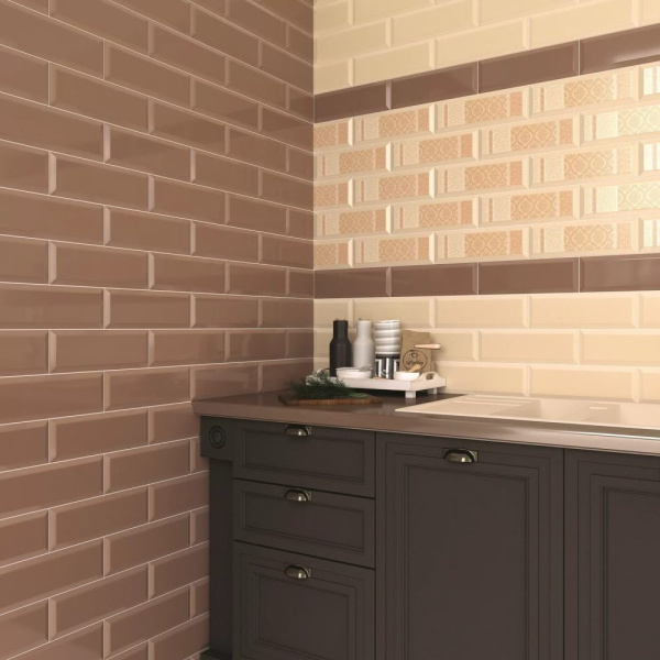 Metro cappuccino wall 01плитка облиц.100 300 каппучино