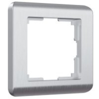 Рамка 1-м. СП WERKEL WL12-Frame-01 серебряный