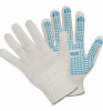 ,Перчатки х б вязаные, с ПВХ точкой,52г, 10класс, БЕЛЫЕ (PHB5N)   Fiberon