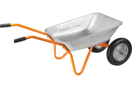 Тачка садовая двухколесная 65 л, 100 кг   СИБИН