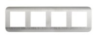 Рамка 4-м LUXAR Deco серебро рифленая горизонт. (10.904.03)