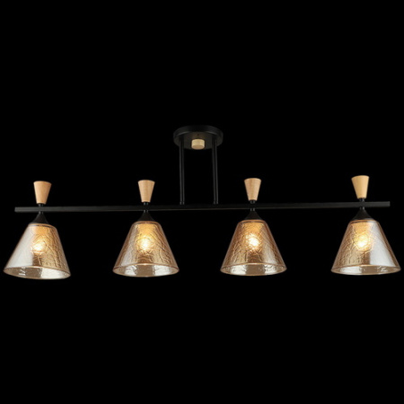 Люстра потолочная 04864-0.3-04 BK+WOOD