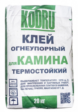 Клей термостойкий  Для КАМИНА  20 кг  Кодру