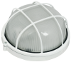 Светильник влагозащитный НПП-60w круглый термостойкий с решеткой белый IP54 IEK