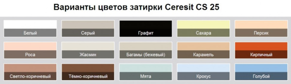 цветовая гамма CS 25