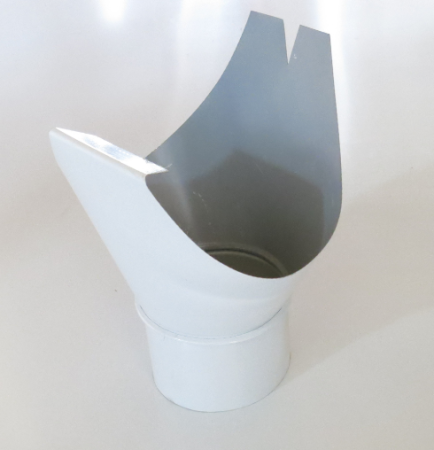 Воронка выпускная ф100 ф125мм белый (RAL9003) ВЕГАСТОК