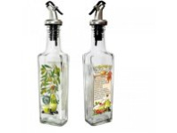 Бутылка с мет. дозатором для оливкового масла/соусов 500 мл, стекло 