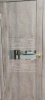 Дверь межкомнатная ФОРМАТ Амелия-4 800*2000 ПВХ Лиственница сибирская зеркало графит с фальцетом