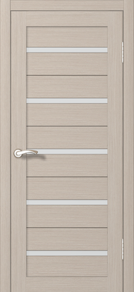 Дверное полотно NIKI 55 800 2000 ПВХ Бьянко стекло матовое