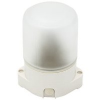 Светильник влагозащитный НПП прямой для сауны настенно-пот белый, 60Вт, Е27, IP65,зак стекло,керамич