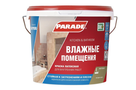 Краска латекс. PARADE W100 база А бел. мат. 5л.(Россия)