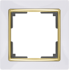 Рамка 1-м. СП WERKEL WL03-Frame-01 белая/золото