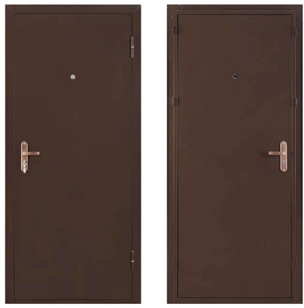 Дверь метал. VALBERG ПРОФИ 950*2050 правая (медь/медь 45мм, 1 замок Просам,глазок)