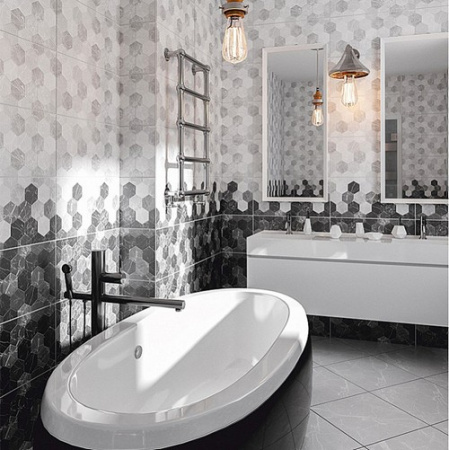 Плитка керамическая ДАЙКИРИ белая декор 1 600 300 (1,62м)