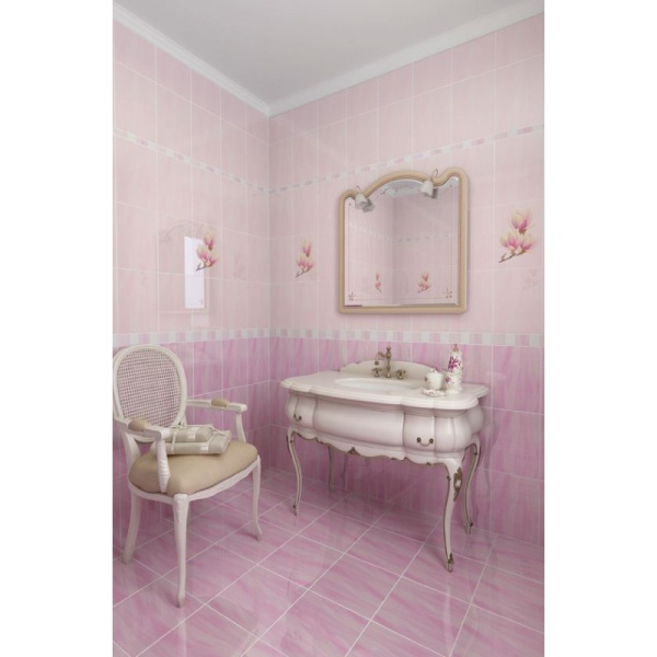 АГАТА плитка обл.темн-розовая 25*35