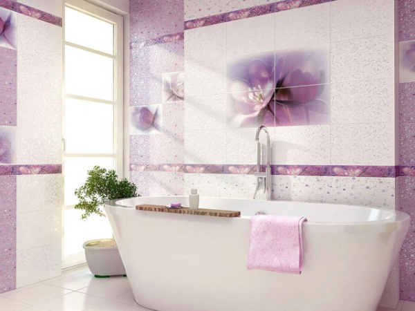 Лила плитка облиц  ПО7ЛЛ003 249 364