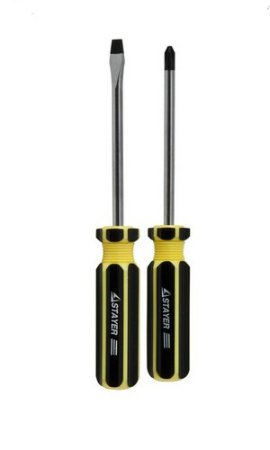 Набор STAYER отвертки МАСТЕР, Cr-V, SL 5, 6/PH №2 6-100мм, 2 предмета