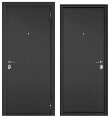 .Дверь входная метал. МАСТИНО FAMILY ECO MM 960*2050 R (Антрацит букле/Антрацит букле)