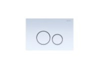 Кнопка для инсталляции AQUATEK KDI-0000015 Белая ободок хром (клавиши круглые) 