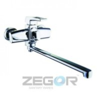 Смеситель для ванны ZEGOR NEF7-A232 Стандарт дивертор в корпусе   