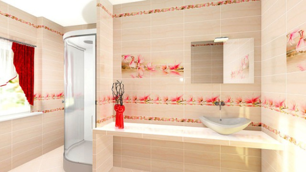 Мираж  серо-розовый панно №4