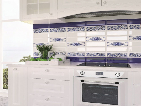 Metro cobalt wall 01 плитка облиц 100 300 тем.синий