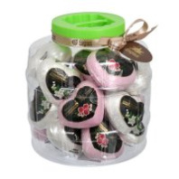Бурлящие шары для ванны "Сердце" для ванны перламутровые (роза, жасмин) в пластиковой банке, 130 г 