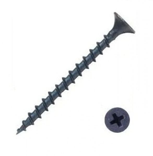 Саморез чёрный 4,2 70 дерево-гипс ВЕС (примерно 240шт кг)