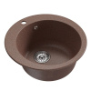 .Мойка ML-GM13 круглая, терракотовый  (307), 495 495 200 мм MIXLINE