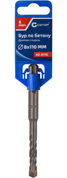 40-8110 Бур по бетону CUTOP, Profi, двойная резьба, SDS-Plus, 8 110