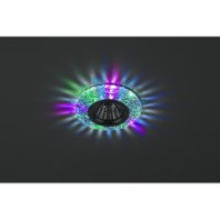 Светильник встраиваемый DK LD4 SL/RGB декор cо светодиодной подсветкой (мультиколор), прозрачный ЭРА