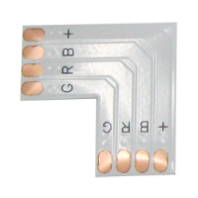 Коннектор: соединительная плата L-обр., для зажимного разъема 4-х конт. 10mm RGB LED SC41FLESB Ecola