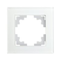 Рамка 1-м STEKKER Катрин стекло белый GFR00-7001-01 39517